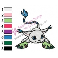 Digimon Gatomon Embroidery Design
